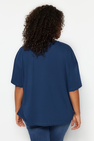 T-shirt oversize - Bleu marine