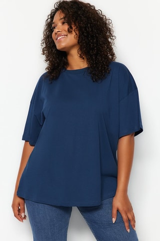 T-shirt oversize - Bleu marine