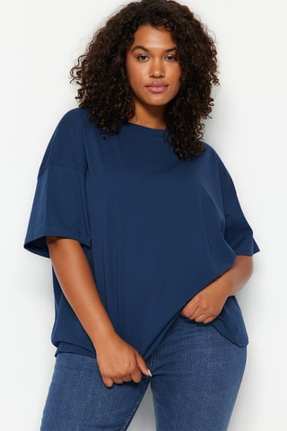 T-shirt oversize - Bleu marine