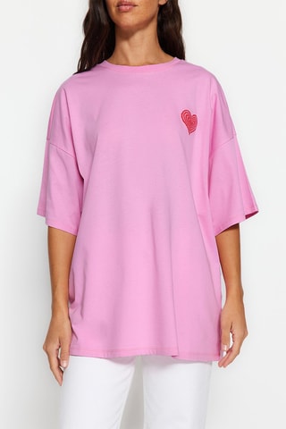 T-shirt oversize - Rose