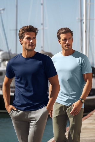 2 t-shirts slim - Bleu