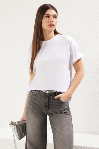 T-shirt oversize - Blanc