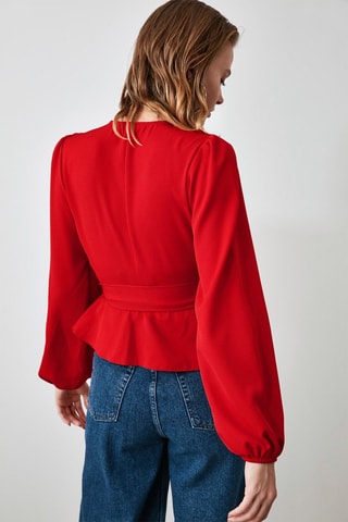 Blouse portefeuille - Rouge