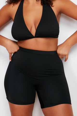 Cycliste de bain taille haute - Noir