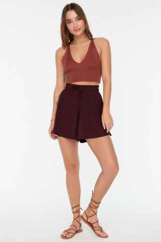 Short taille haute - Bordeaux