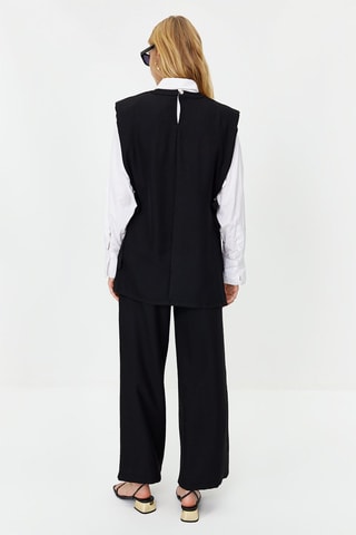 Top et pantalon wide legs - Noir