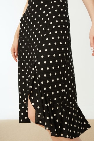 Jupe midi taille haute - Noir et blanc
