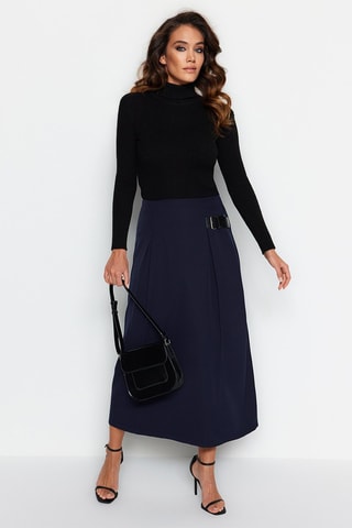 Jupe midi - Bleu marine