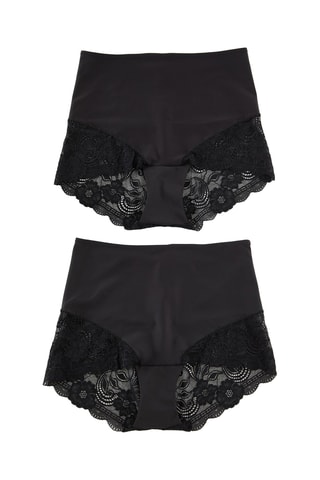 2 culottes taille haute - Noir
