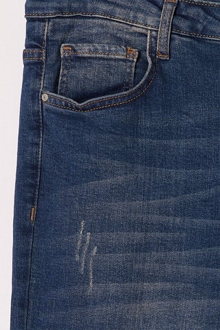 Jean skinny taille haute - Bleu foncé