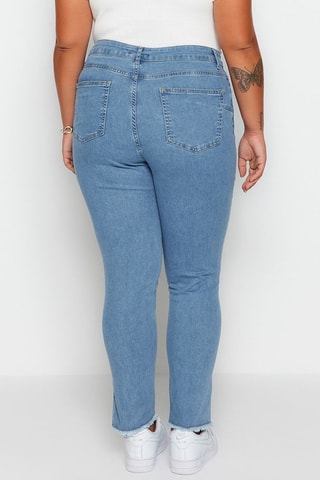 Jean skinny taille haute - Bleu