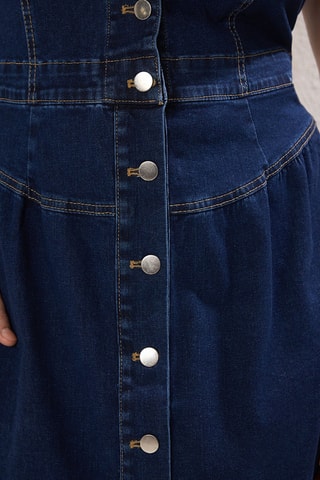 Robe chemise en jean - Bleu foncé