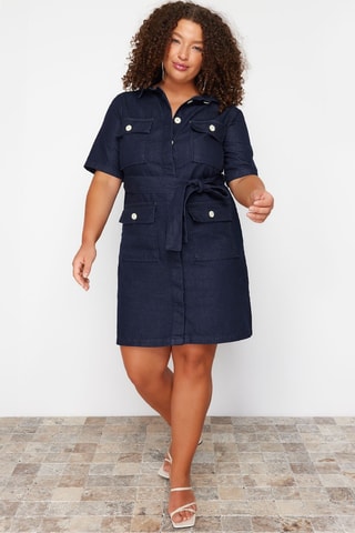 Robe chemise - Bleu marine
