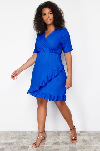 Robe portefeuille - Bleu roi