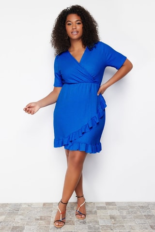 Robe portefeuille - Bleu roi