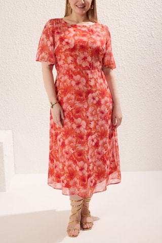 Robe midi - Rouge