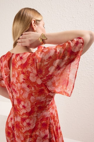 Robe midi - Rouge