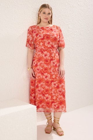 Robe midi - Rouge
