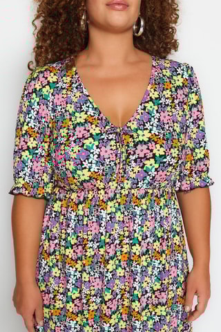 Robe patineuse - Vert et mauve