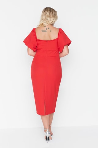 Robe fourreau - Rouge