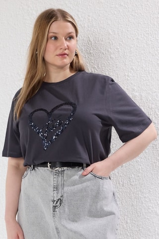 T-shirt oversize - Anthracite