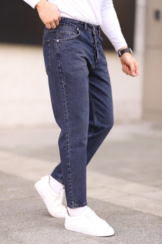 Jean boyfriend - Bleu marine