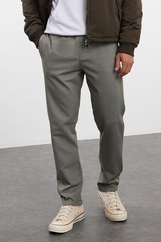 Pantalon regular - Kaki clair