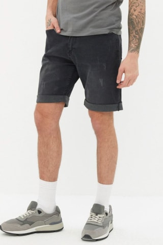 Short slim en jean - Anthracite