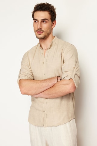 Chemise slim - Beige
