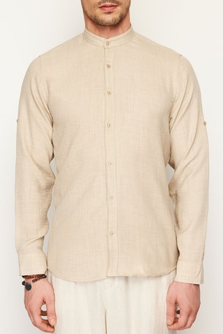 Chemise slim - Beige
