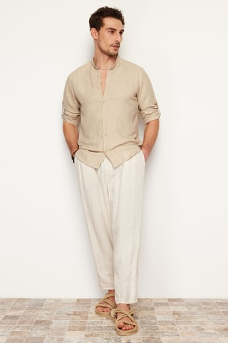 Chemise slim - Beige