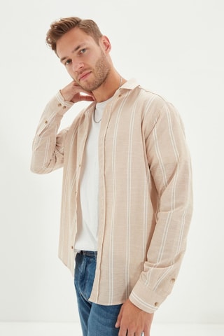 Chemise slim - Beige