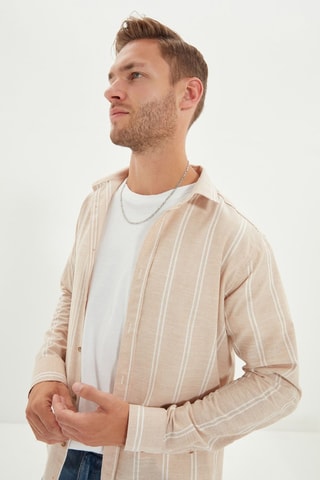 Chemise slim - Beige