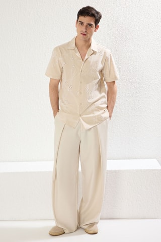 Chemise regular - Beige