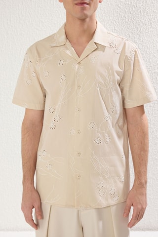 Chemise regular - Beige