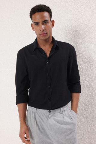 Chemise regular - Noir