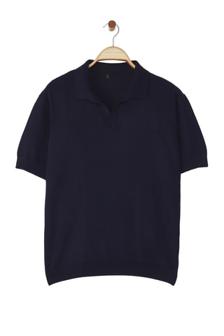 Polo regular - Bleu marine