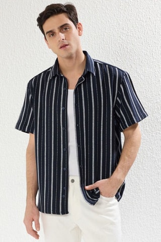 Chemise oversize - Bleu marine