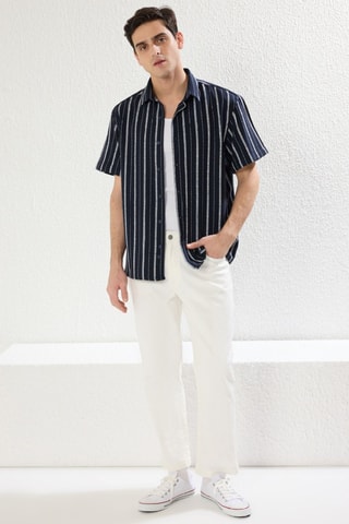 Chemise oversize - Bleu marine