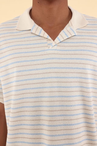 Polo - Bleu et écru