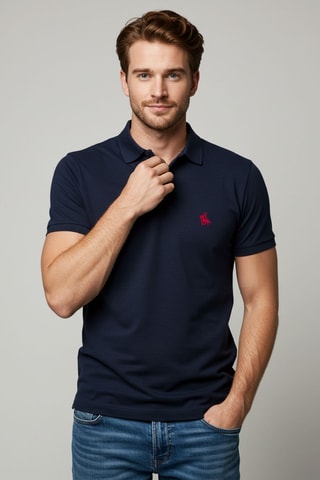 Polo regular - Bleu marine