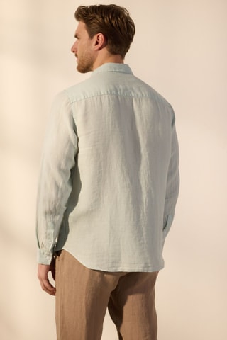 Chemise regular en lin - Bleu clair