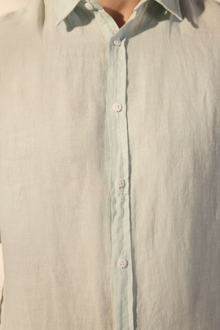 Chemise regular en lin - Bleu clair