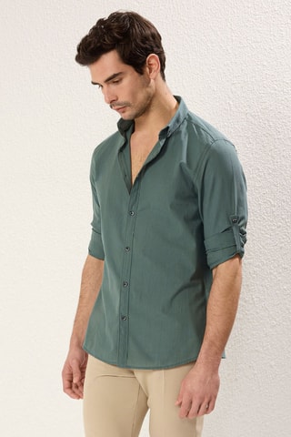 Chemise slim - Vert