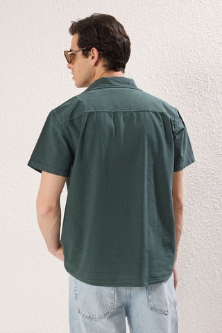 Chemise oversize - Vert foncé