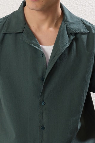 Chemise oversize - Vert foncé