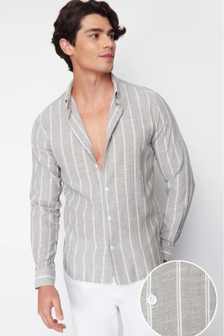 Chemise slim - Kaki