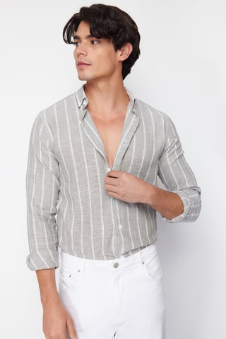Chemise slim - Kaki