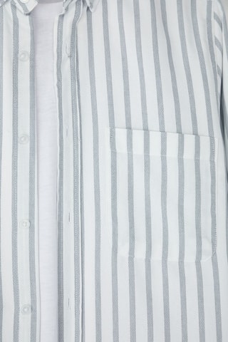 Chemise regular - Kaki et blanc