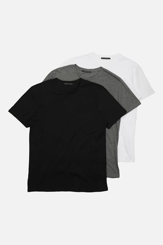 3 t-shirts - Noir et gris chiné